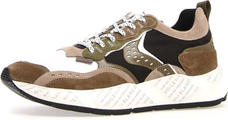 Voile blanche Heren Club18 Suede Nylon Taupe Wit Zwart Schoenen Zwart Heren