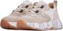 Voile blanche Sneakers met contraststiksels en logo Beige Dames - Thumbnail 3