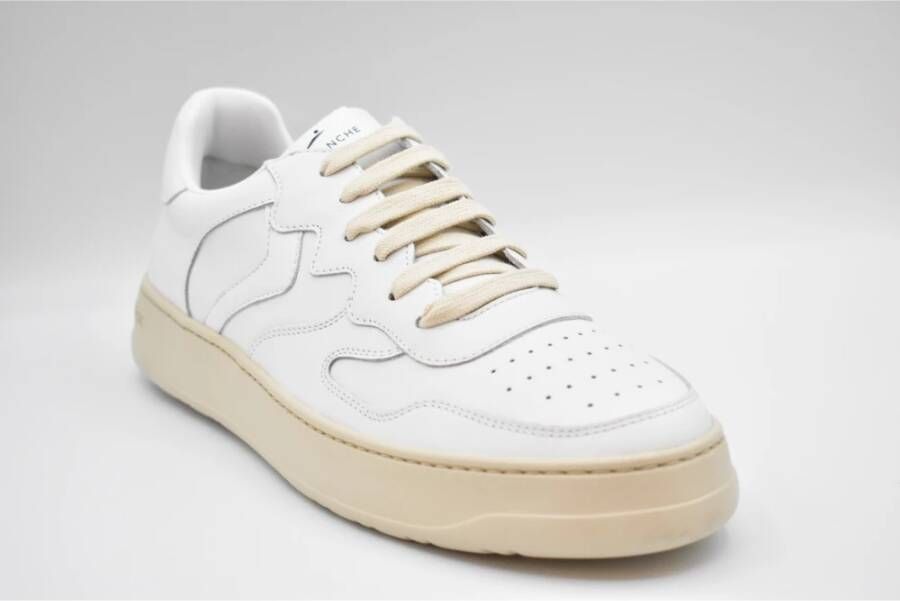 Voile blanche Witte katoenen denim sneakers Wit Heren