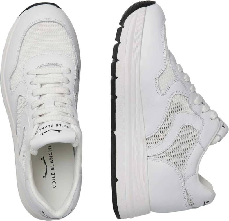 Voile blanche Leather and fabric sneakers Maran Mesh BIS White Dames