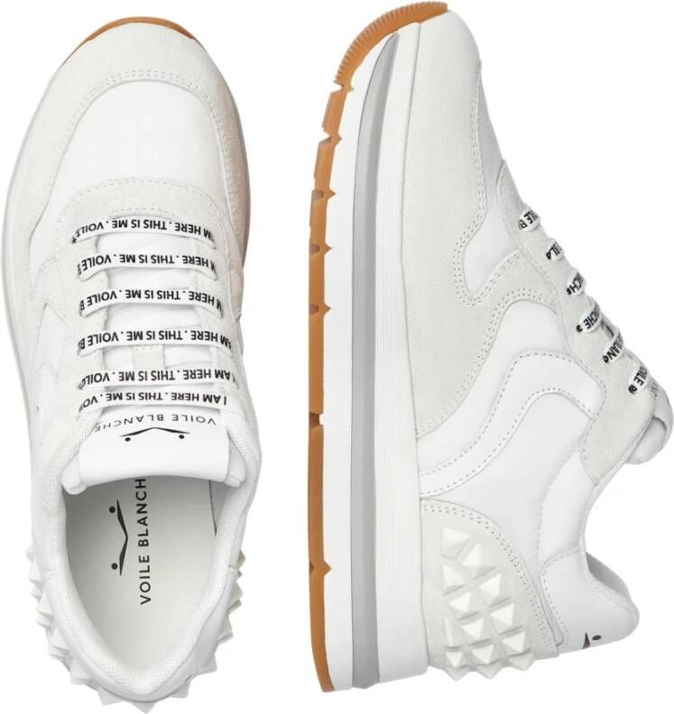 Voile blanche Leather and fabric sneakers Maran S White Dames