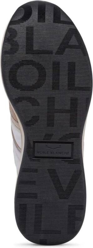 Voile blanche Leather and fabric sneakers Melany. Beige Dames