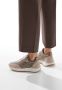 Voile blanche Leather and fabric sneakers Qwark Easy Woman. Beige Dames - Thumbnail 8
