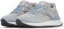 Voile blanche Leather and fabric sneakers Qwark Easy Woman. Gray Dames - Thumbnail 4