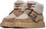 Voile blanche Leather and wool boots Grenelle Lace Buckle Lining FUR Brown Dames - Thumbnail 5