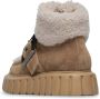 Voile blanche Leather and wool boots Grenelle Lace Buckle Lining FUR Brown Dames - Thumbnail 6