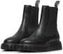 Voile blanche Leather boots Grenelle Chelsea Black Dames - Thumbnail 5