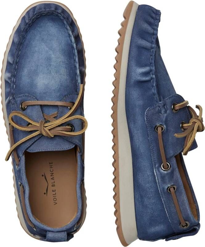 Voile blanche Leather loafers Hull 02 MAN Blue Heren