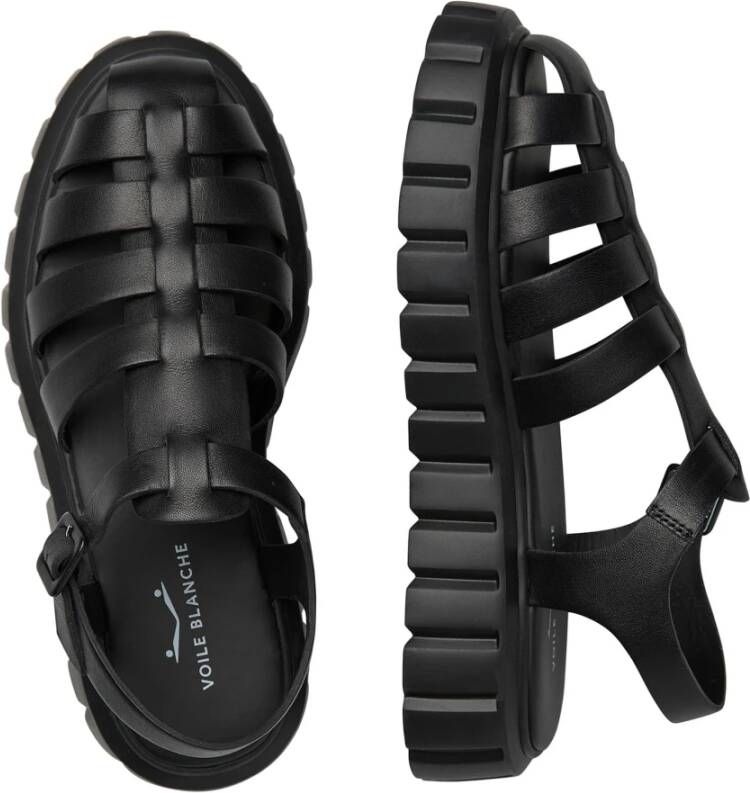 Voile blanche Leather sandals Grenelle Spider Black Dames