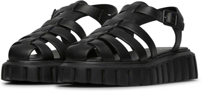 Voile blanche Leather sandals Grenelle Spider Black Dames