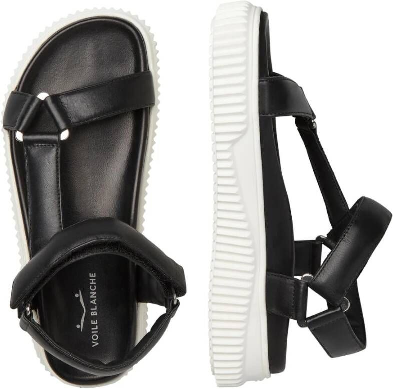 Voile blanche Leather sandals Lisa 17 Black Dames