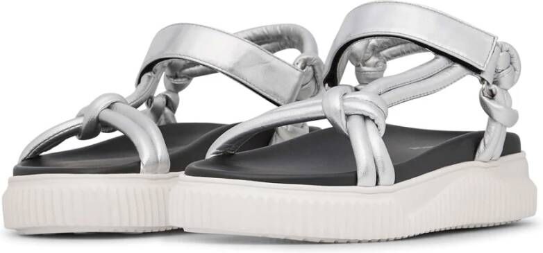 Voile blanche Leather sandals Lisa 34 Gray Dames