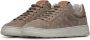 Voile blanche Bruine Leren Sneakers Layton Stijl Brown Heren - Thumbnail 8