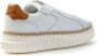 Voile blanche Lipari Sneakers Leer Veters Rubberen Zool White Dames - Thumbnail 6