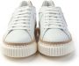 Voile blanche Lipari Sneakers Leer Veters Rubberen Zool White Dames - Thumbnail 8