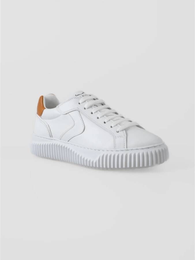 Voile blanche Metallic Kalfsleren Sneakers White Dames
