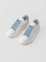 Voile blanche Metallic Kalfsleren Sneakers White Dames - Thumbnail 3