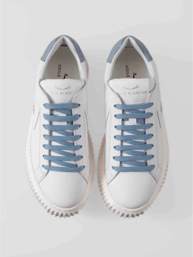 Voile blanche Metallic Kalfsleren Sneakers White Dames