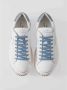 Voile blanche Metallic Kalfsleren Sneakers White Dames - Thumbnail 4