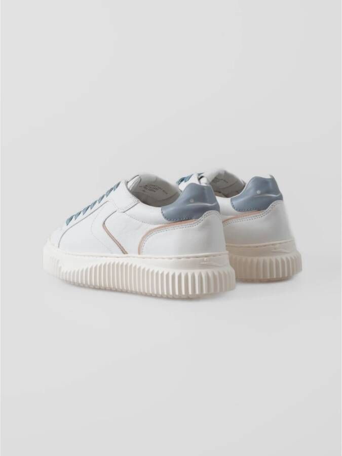 Voile blanche Metallic Kalfsleren Sneakers White Dames