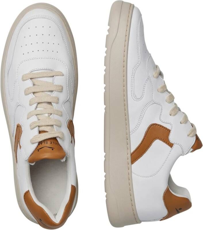 Voile blanche Retro Leren Sneakers Brown Heren