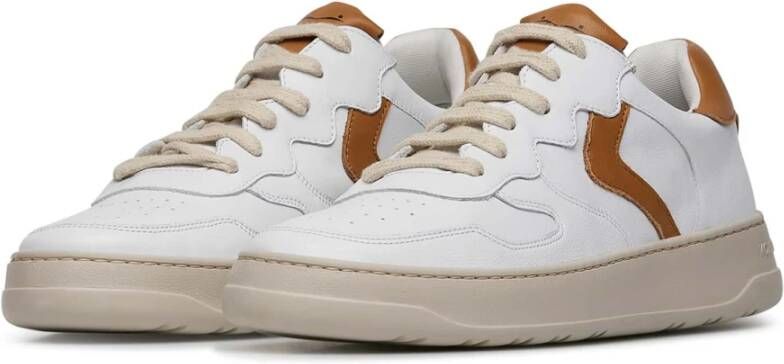 Voile blanche Retro Leren Sneakers Brown Heren