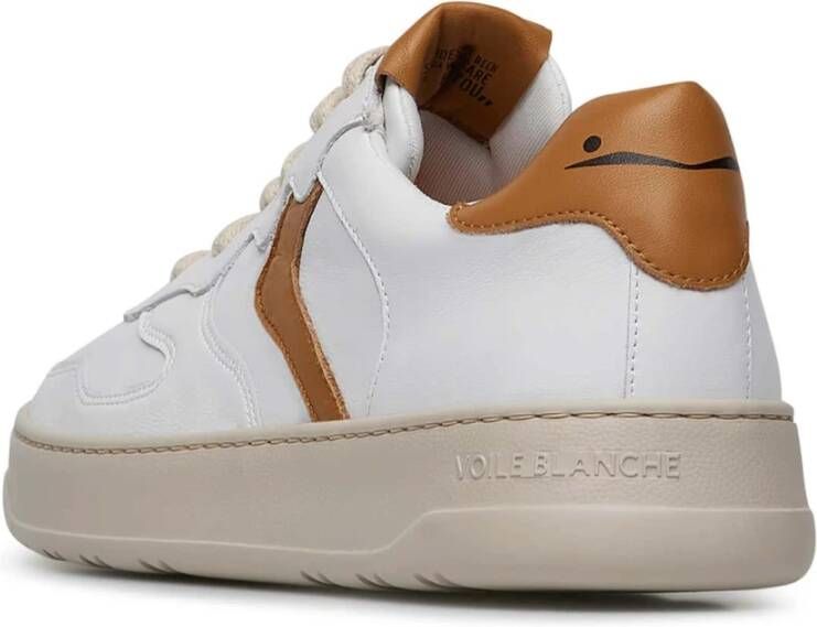 Voile blanche Retro Leren Sneakers Brown Heren