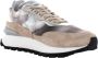 Voile blanche Leather and fabric sneakers Qwark Hype Woman Gray Dames - Thumbnail 8