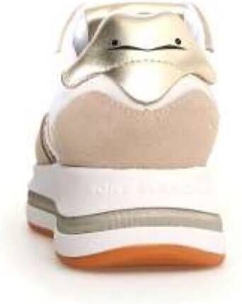 Voile Blanche Sneaker in Zand & Platina met Suède