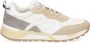 Voile blanche Leren en stoffen sneakers voor heren Beige Heren - Thumbnail 11