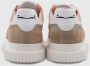 Voile blanche Beige Casual Leren Sneakers Beige Dames - Thumbnail 8