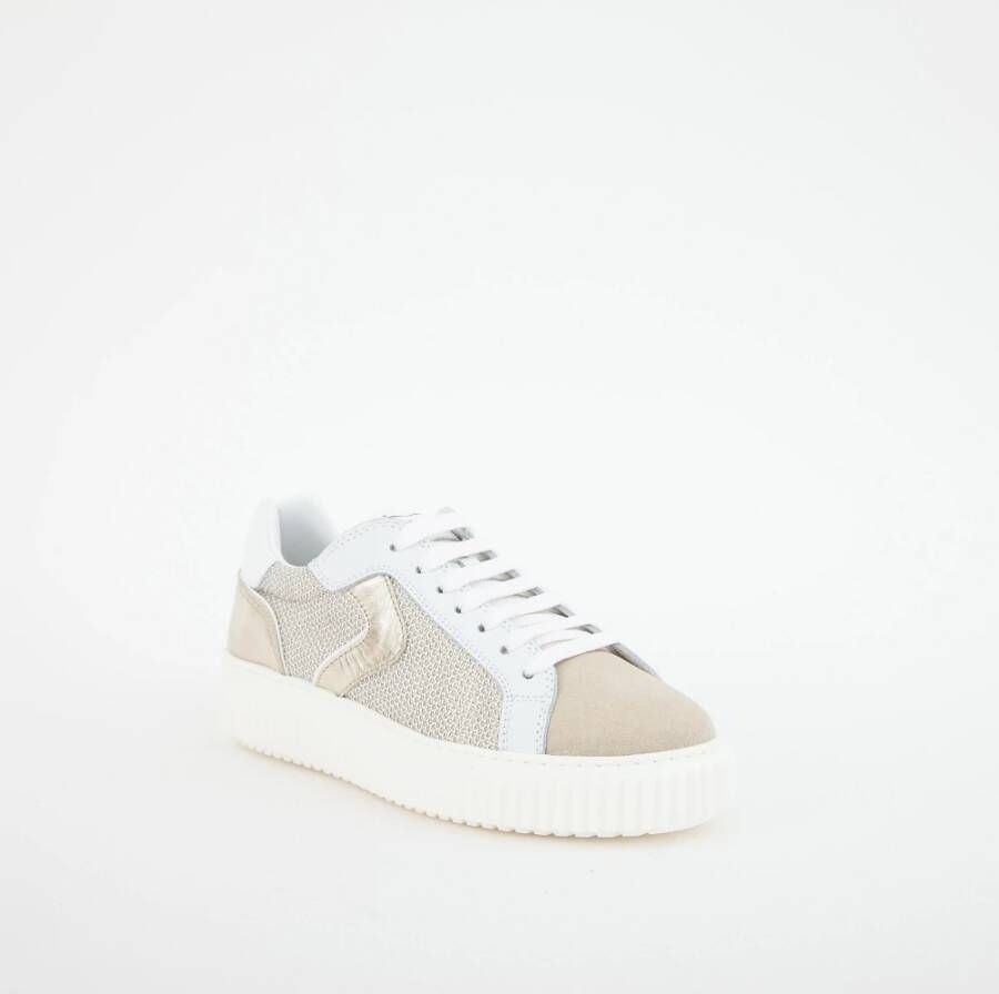 Voile blanche Beige Stad Sneakers Stijlvol en Comfortabel Beige Dames