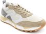 Voile blanche Leren en stoffen sneakers voor heren Beige Heren - Thumbnail 5