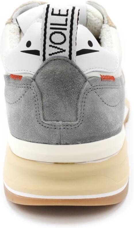 Voile blanche Leren en stoffen sneakers voor heren Beige Heren