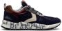 Voile blanche Sportschoenen Navy Burgundy Leer Stof 4 cm Hak Blauw Heren - Thumbnail 6