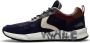 Voile blanche Sportschoenen Navy Burgundy Leer Stof 4 cm Hak Blauw Heren - Thumbnail 5