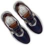 Voile blanche Sportschoenen Navy Burgundy Leer Stof 4 cm Hak Blauw Heren - Thumbnail 8