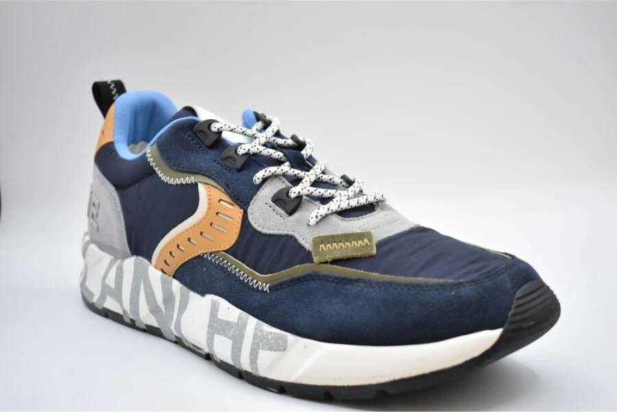 Voile blanche Blauwe Lage Veterschoenen Blauw Heren