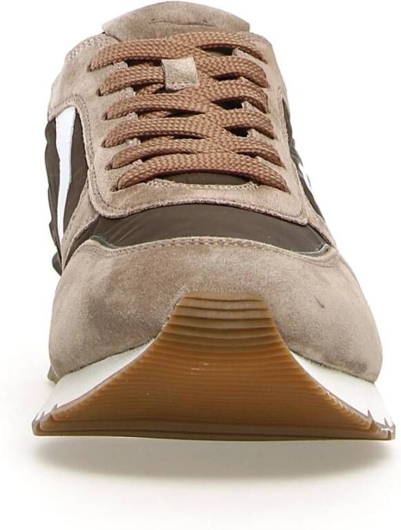 Voile blanche Dames Casual Camel Sneakers Bruin Dames