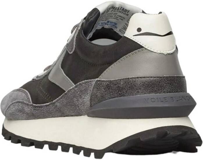 Voile blanche Casual Grijze Leren Sneakers Grijs Heren