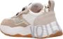 Voile blanche Sneakers met contraststiksels en logo Beige Dames - Thumbnail 7