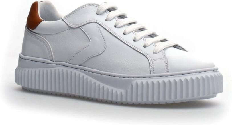 Voile blanche Lipari Calf White-Tobacco Sneakers Wit Dames