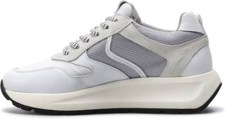 Voile blanche Witte Leren Sneakers Wit Dames