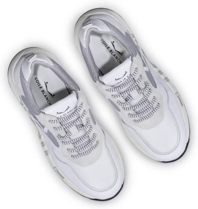 Voile blanche Witte Leren Sneakers Wit Dames