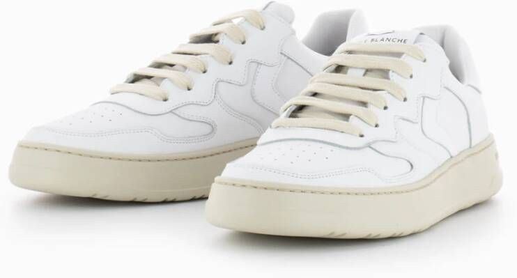 Voile blanche Witte Leren Sneakers Wit Heren