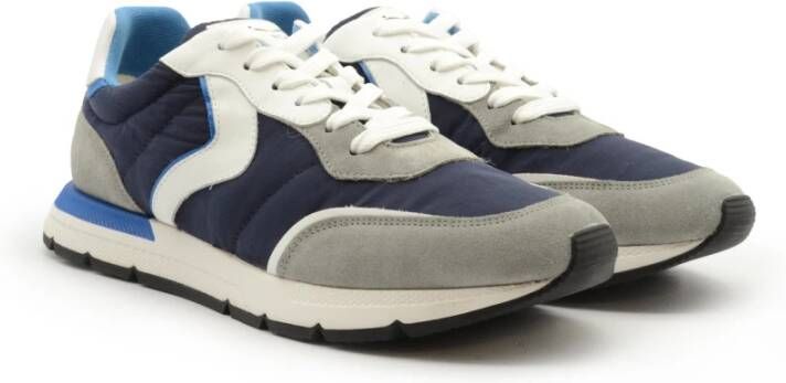 Voile blanche Sportieve Sneakers met Suède Inzetstukken Multicolor Heren