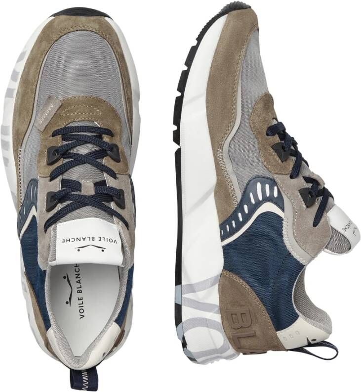 Voile blanche Suede and fabric sneakers Club01. Multicolor Heren