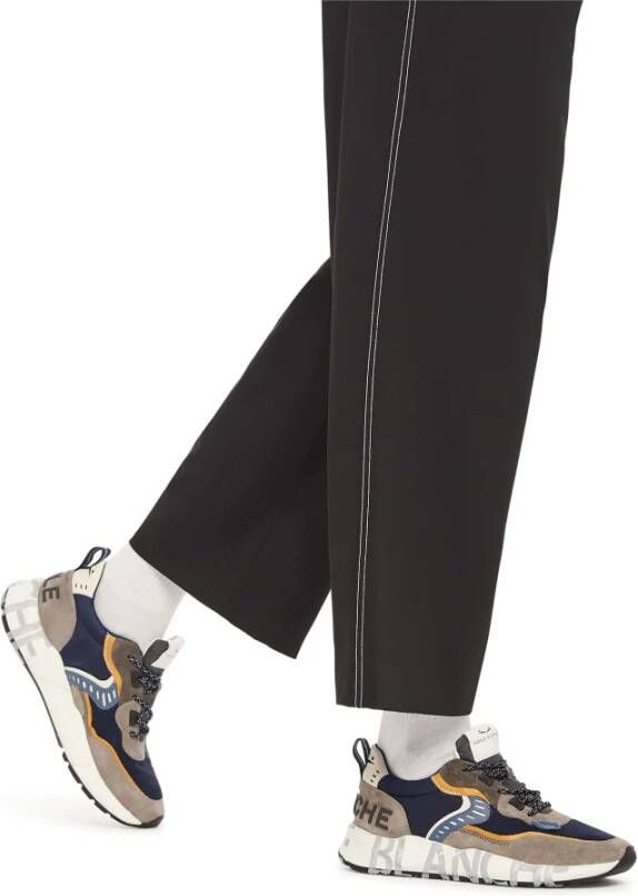 Voile blanche Suede and fabric sneakers Club01. Multicolor Heren