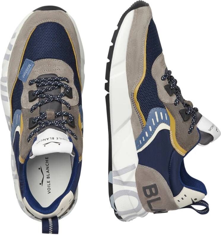 Voile blanche Suede and fabric sneakers Club01. Multicolor Heren