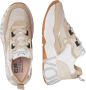 Voile blanche Sneakers met contraststiksels en logo Beige Dames - Thumbnail 12